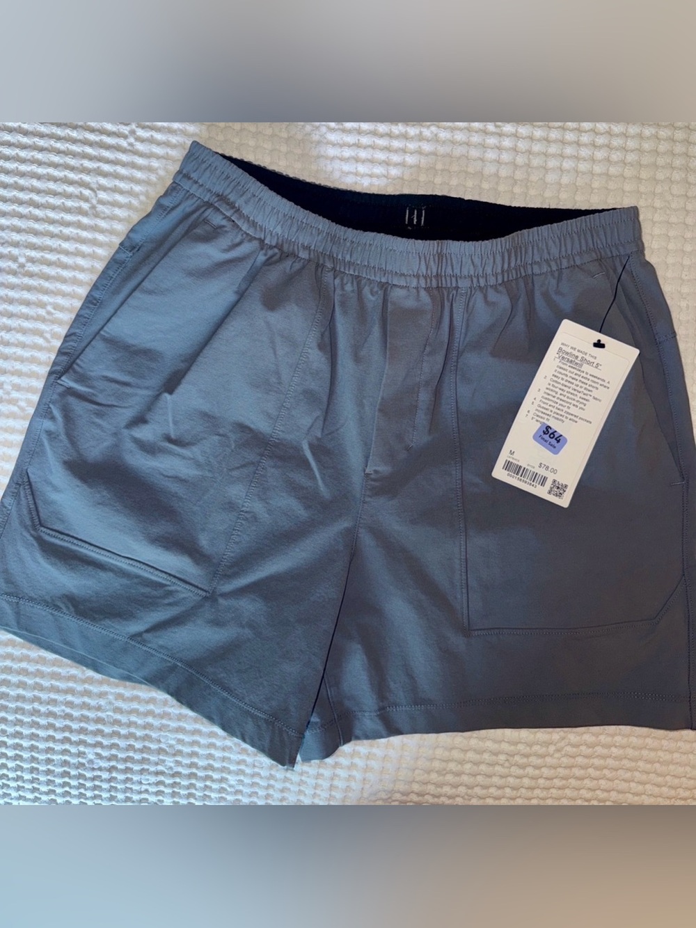 Lululemon Bowline 5” Versatwill Men's Elastic-Waist Shorts — Gray